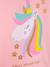 Meisjesshirt met regenboog van pailletten DANAMADE ijsblauw+roze (poederkleur) - vertbaudet enfant 