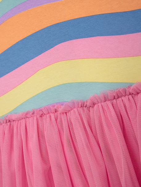 Meisjesjurk met gekleurd bovenstuk en tule rok DANAMADE meerkleurig - vertbaudet enfant 