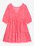 Robe à motif léopard, jupe à volants, manches longues fille DELENA DANAMADE rose - vertbaudet enfant 