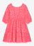 Robe à motif léopard, jupe à volants, manches longues fille DELENA DANAMADE rose - vertbaudet enfant 