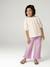 Blouse fille en gaze de coton écru+vanille+vert sauge - vertbaudet enfant 