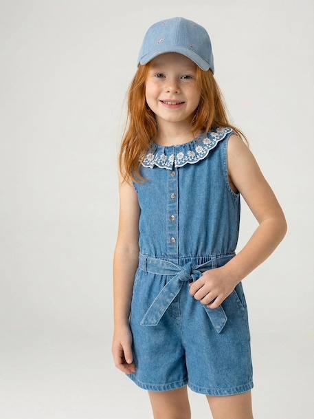 Combishort en denim stone - vertbaudet enfant 