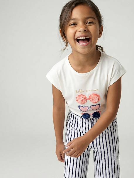 Fille-T-shirt, sous-pull-Tee-shirt motif fantaisie fille