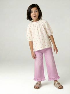 -Wijde broek met ruches voor meisjes