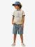 Tee-shirt à col contrasté garçon écru - vertbaudet enfant 