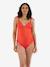 Maillot de bain de grossesse Porto Vecchio CACHE-COEUR noir+orange - vertbaudet enfant 
