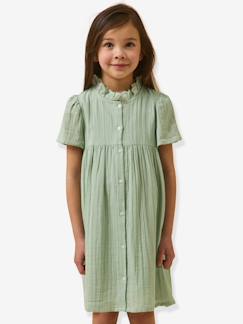 -Robe courte gaze de coton