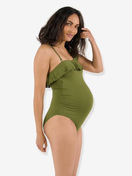 Maillot de bain de grossesse Bloom fuchsia+noir+vert - vertbaudet enfant 