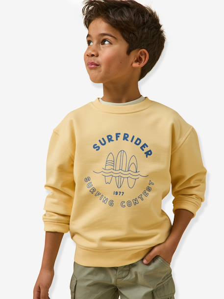 Sweat surf garçon jaune - vertbaudet enfant 