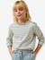 T-shirt manches longues marinière rose clair - vertbaudet enfant 