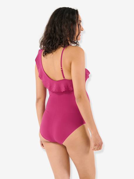 Zwangerschapsbadpak Bloom CACHE COEUR fuchsia+groen+zwart - vertbaudet enfant 