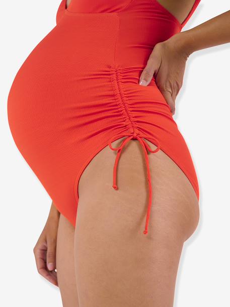 Maillot de bain de grossesse Porto Vecchio CACHE-COEUR noir+orange - vertbaudet enfant 