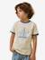 Tee-shirt à col contrasté garçon écru - vertbaudet enfant 
