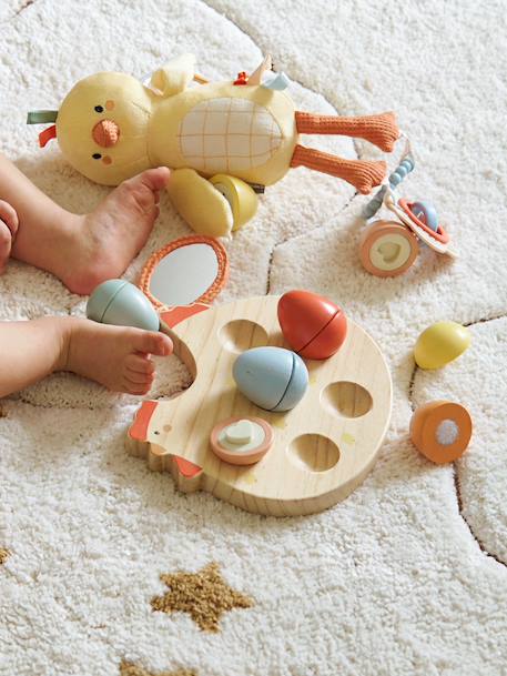 Kip met zijn eieren met vormen van FSCÂ®-hout hout - vertbaudet enfant 