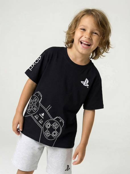 Pyjashort garçon coton logo Playstation noir - vertbaudet enfant 