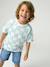 T-shirt manches courtes blanc+vert d'eau - vertbaudet enfant 