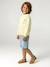 Sweat col rond manches longues jaune pâle+mangue+vert d'eau - vertbaudet enfant 
