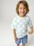 T-shirt manches courtes blanc+vert d'eau - vertbaudet enfant 