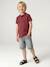 Polo garçon manches courtes broderie poitrine blanc+bleu+jaune pâle+kaki clair+MARINE+terracotta - vertbaudet enfant 