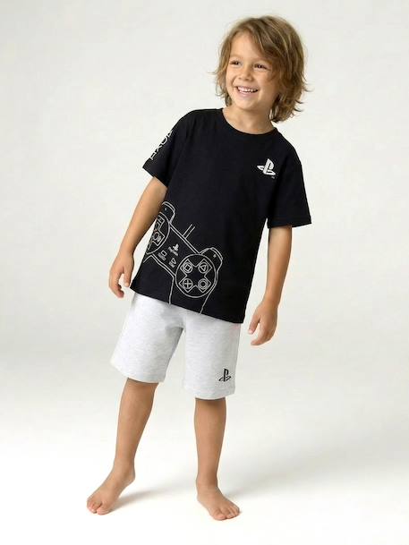 Pyjamashort jongen katoen logo PLAYSTATION zwart - vertbaudet enfant 
