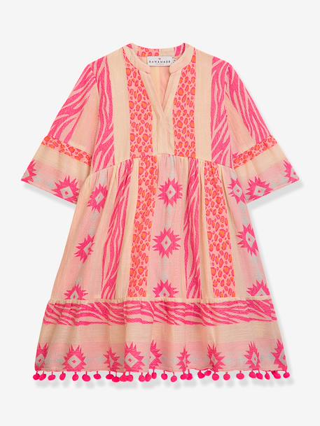 Robe à motif bohème graphique fille DANAMADE rose - vertbaudet enfant 