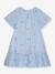 Meisjesjurk met korte mouwen, blauw-wit gestreept DANAMADE blauw - vertbaudet enfant 