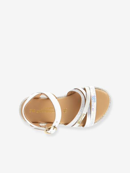 Sandales Inaya blanc+doré - vertbaudet enfant 