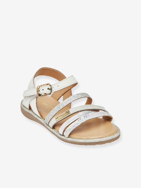 Sandales Inaya blanc+doré - vertbaudet enfant 