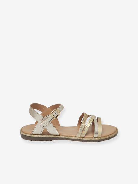 Sandales Inaya blanc+doré - vertbaudet enfant 