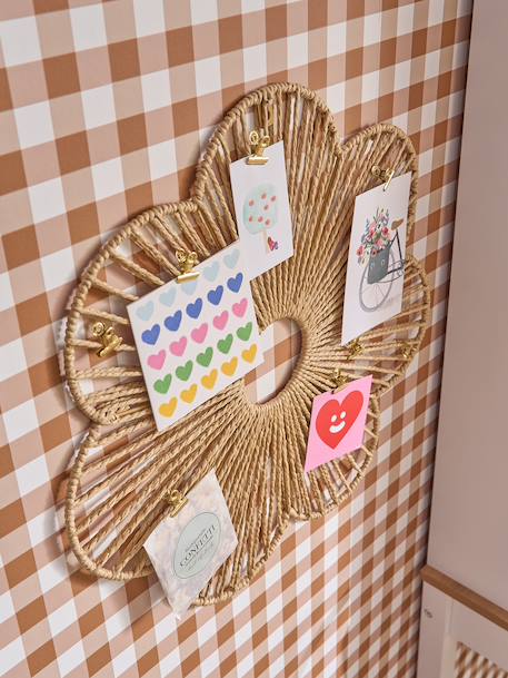Collage van bloemen van papierkoord beige - vertbaudet enfant 