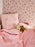 Parure housse de couette et taie d'oreiller rose pâle - vertbaudet enfant 