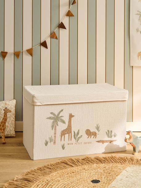 Coffre rangement jouets XL beige - vertbaudet enfant 