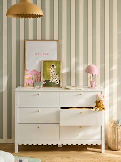 -Commode enfant 6 tiroirs feston bois