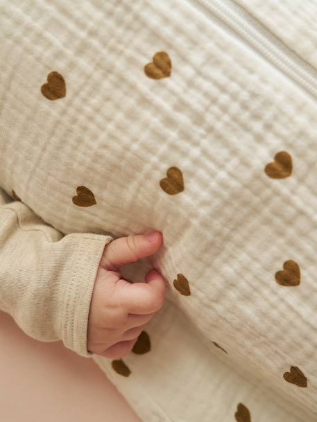 Zomerse jumpsuit van katoenen mousseline CÂ¼URS wit, bedrukt - vertbaudet enfant 