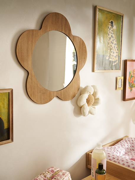Miroir mural bois forme fleur bois - vertbaudet enfant 