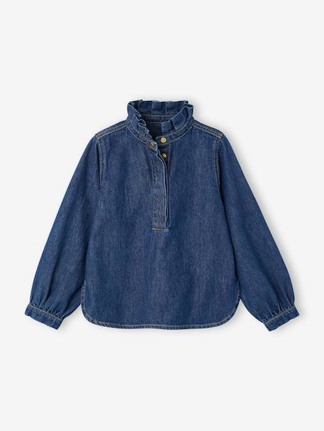 Blouse fille en jean Capsule mère-fille double stone - vertbaudet enfant 