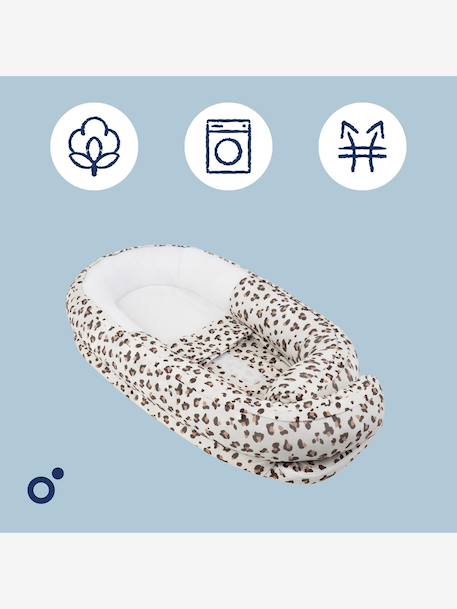 Verkleinkussen meegroeibed BABYMOOV Doomoo Cocoon beige, bedrukt+grijs - vertbaudet enfant 