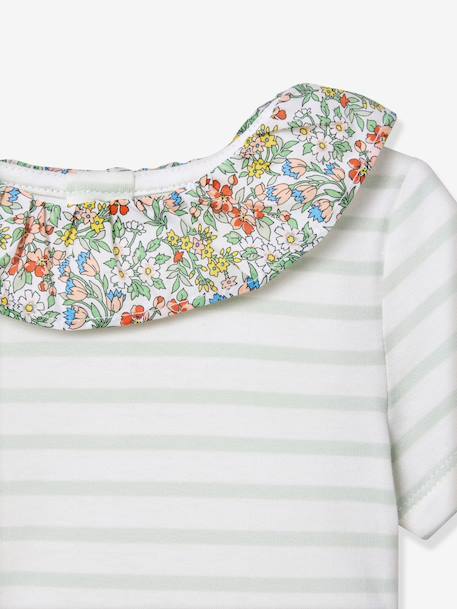 Gemarmerde jurk baby lichtgroen - vertbaudet enfant 