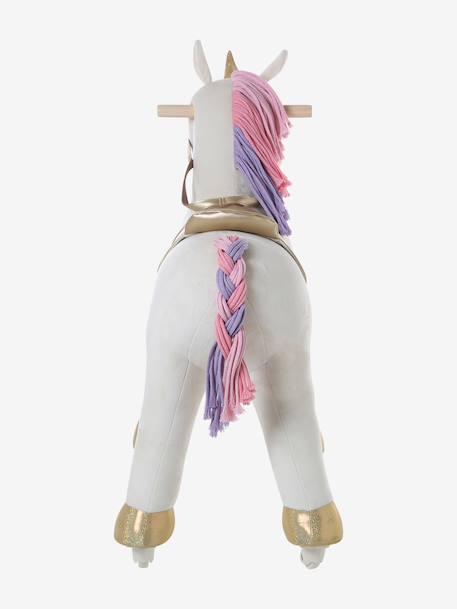 Licorne à roulettes en bois FSC® blanc+brun+écru+marron - vertbaudet enfant 