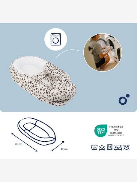 Verkleinkussen meegroeibed BABYMOOV Doomoo Cocoon beige, bedrukt+grijs - vertbaudet enfant 