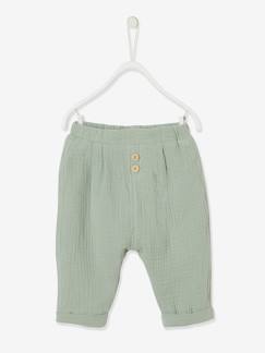 Bébé-Pantalon, jean-Pantalon bébé mixte coupe sarouel en gaze de coton
