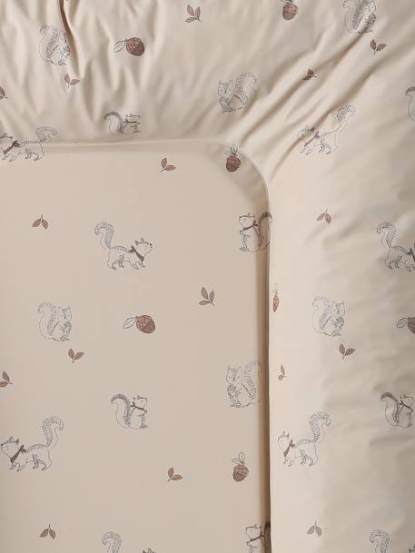 Verschoningsmatras VERTBAUDET  Leeuwen welp beige, bedrukt+ecru+groen, bedrukt+roze, bedrukt+touw+WIT GEDRUKTE - vertbaudet enfant 