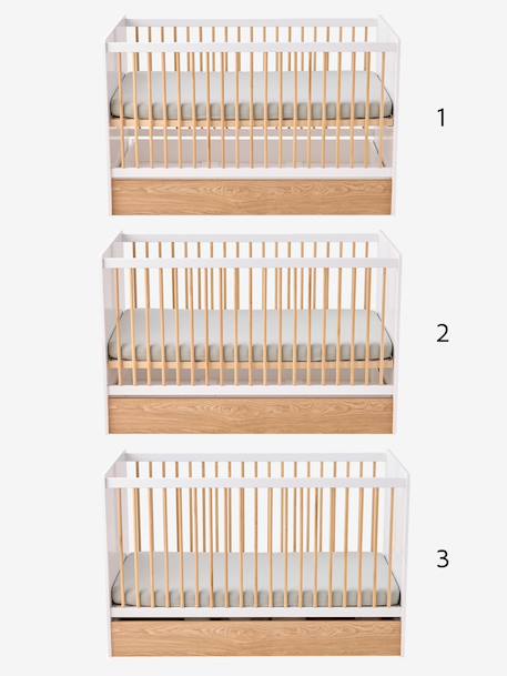 Lit bébé évolutif 70x140cm Eden blanc - vertbaudet enfant 