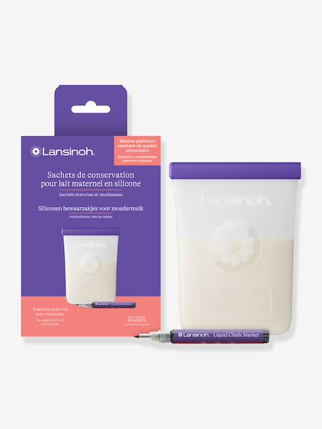 Lot 5 sachets conservation lait maternel blanc - vertbaudet enfant 