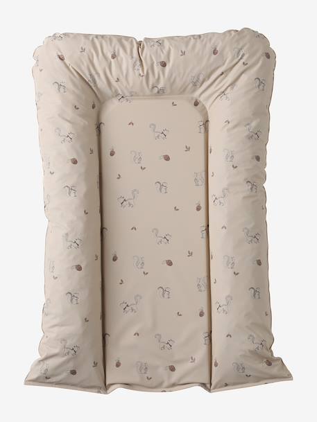 Verschoningsmatras VERTBAUDET  Leeuwen welp beige, bedrukt+ecru+groen, bedrukt+roze, bedrukt+touw+WIT GEDRUKTE - vertbaudet enfant 