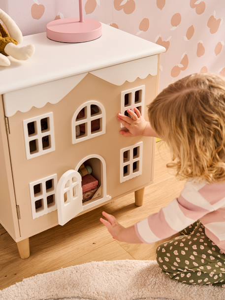 Table de chevet maison de poupée rose - vertbaudet enfant 