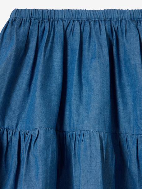 Jupe denim bleu jean - vertbaudet enfant 