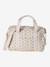 Sac à langer COLINA gaze de coton blanc imprimé+cappuccino+écru - vertbaudet enfant 