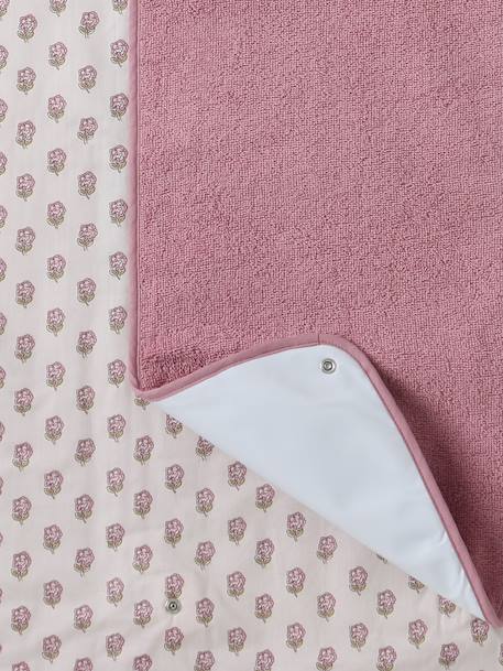 Reisverzorgingsmat ecru+hazelnoot+roze, bedrukt - vertbaudet enfant 