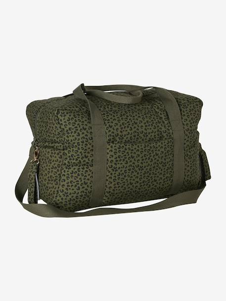 Sac à langer CATALINA 48 h beige imprimé+ficelle+kaki - vertbaudet enfant 